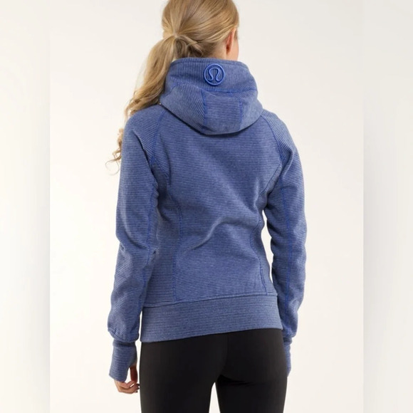 Lululemon Scuba Hoodie Microstripe Rocksteady Gradient Wee Stripe  Size 4 - Picture 1 of 11